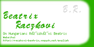 beatrix raczkovi business card